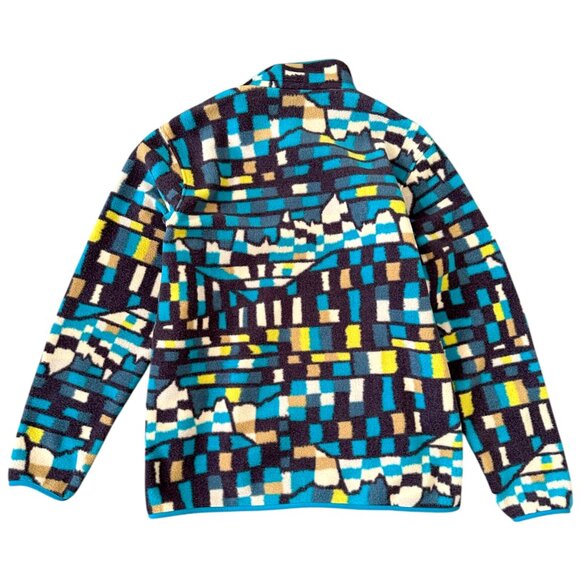 Patagonia Mens Synchilla Snap T Fleece Fitz Roy Patchwork Belay Blue L NEW NOWT - Picture 11 of 11